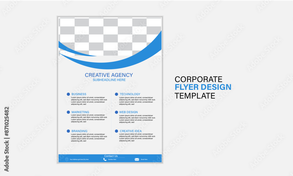 Creative Corporate & Business Flyer Template Design, vector template design in A4 size Creative Corporate & Business Flyer Template Design, vector template design in A4 size