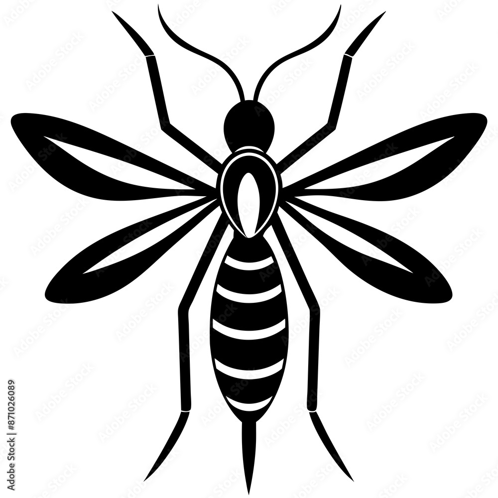 mosquito isolated silhouette vector illustrations mosquito isolated silhouette vector illustrations