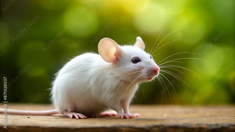 Adorable White Mouse Side View
Adorable White Mouse Side View