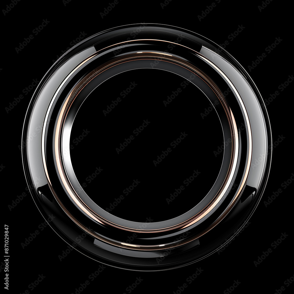 Platinum Record with Frame on Deep Night Black Background: Detailed View Platinum Record with Frame on Deep Night Black Background: Detailed View