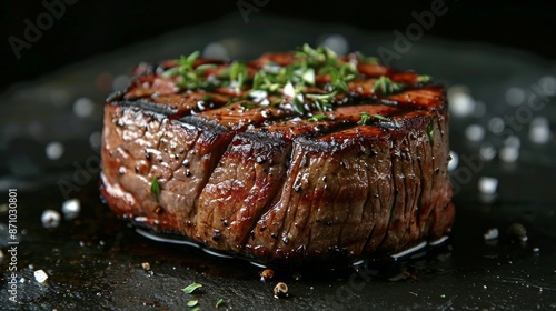 Grilled Steak With Sauce © yganko
