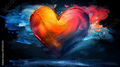 Abstract colorful heart shape