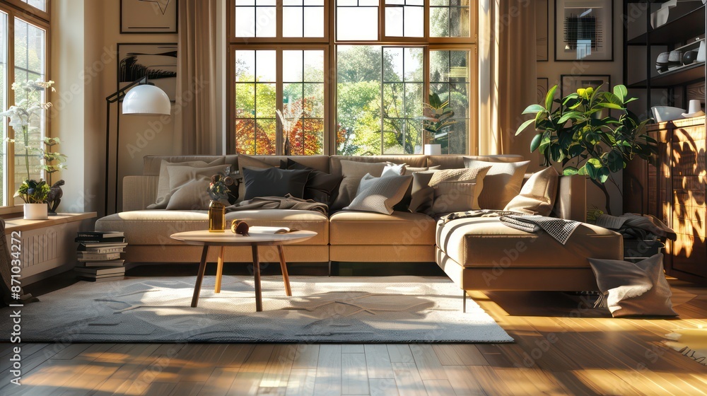 Stylish apartment interior design backdrop, emphasizing cozy comfort and inspiring home decor ideas Stylish apartment interior design backdrop, emphasizing cozy comfort and inspiring home decor ideas