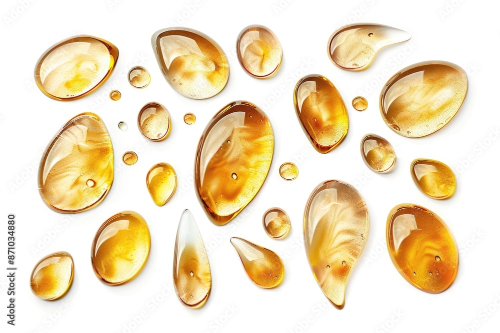Close-up of yellow and white shells on a white surface, great for beach or nature-themed designs Close-up of yellow and white shells on a white surface, great for beach or nature-themed designs
