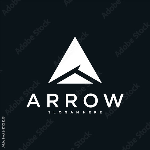Initial letter A arrow logo design, Finance up arrow. Premium Vector