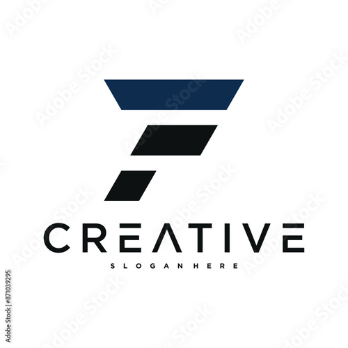 Free Download Modern letter F abstract logo design. Preamium Vector - GFXLoad