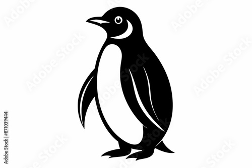 penguin silhouette vector illustration, penguin vector icon