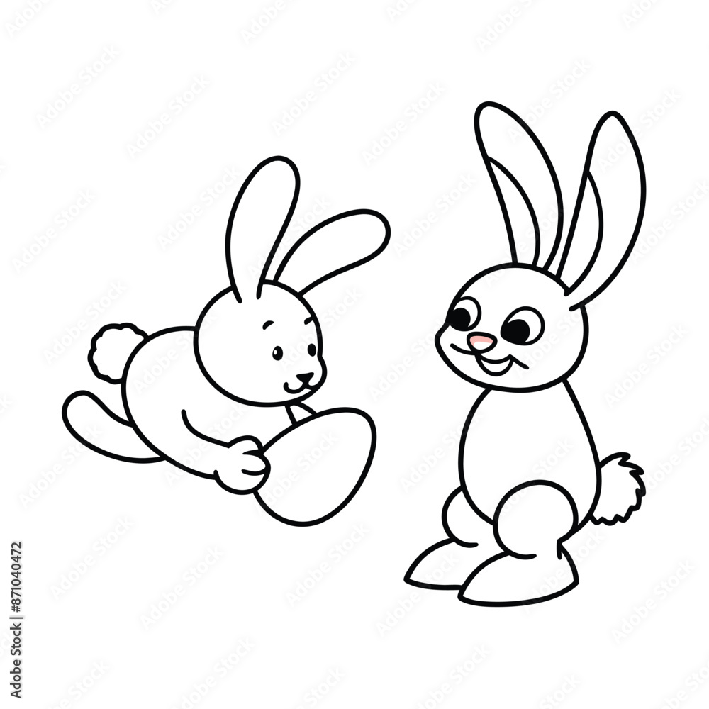 Easter bunny coloring page Easter bunny coloring page
