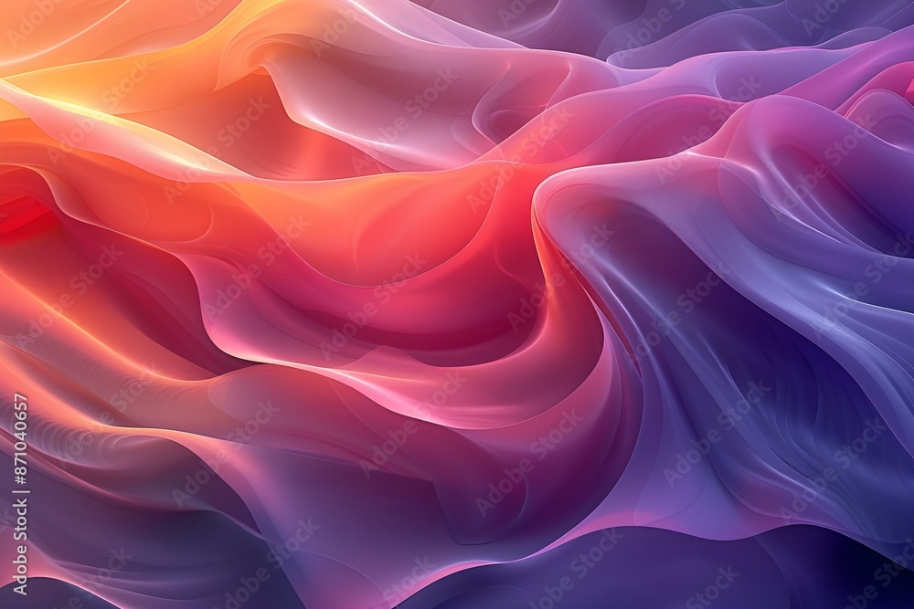 Obraz premium Abstract waves in various vibrant colors.