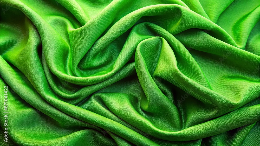 Vibrant green fabric cloth background with subtle texture, soft folds, and natural creases, creating a calming and organic visual atmosphere. Vibrant green fabric cloth background with subtle texture, soft folds, and natural creases, creating a calming and organic visual atmosphere.
