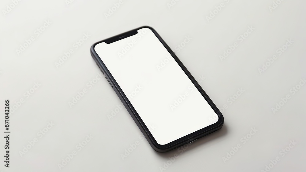 Smartphone blank white screen for Info graphic , mock-up model isolated white Background Smartphone blank white screen for Info graphic , mock-up model isolated white Background