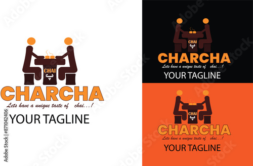 cafe tea logo chai pe charcha tea logo cafe logo chai logo