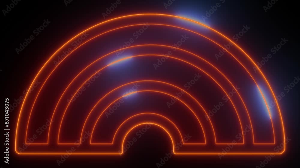 Neon Glow Rainbow Icon - Perfect for Modern Interfaces Its fiery orange-red hues on a dark backdrop make it ideal for contemporary apps or websites looking to add a touch of sleek Neon Glow Rainbow Icon - Perfect for Modern Interfaces Its fiery orange-red hues on a dark backdrop make it ideal for contemporary apps or websites looking to add a touch of sleek