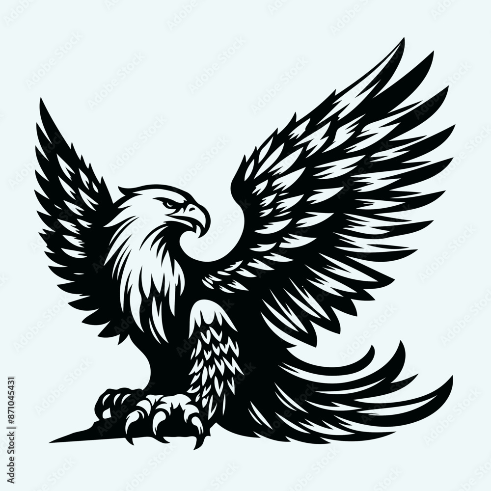Fototapeta premium Eagle with wings Vector