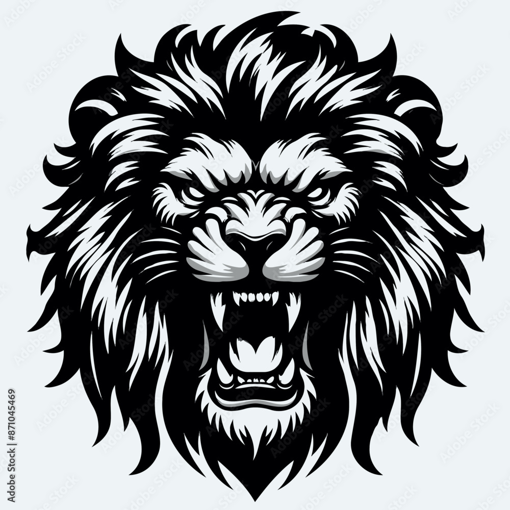 Obraz premium lion head vector