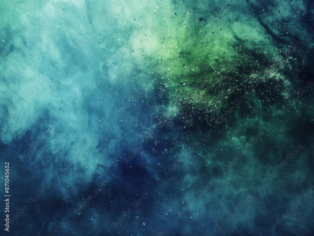 Green and Blue Powder, Generative AI Illustration Green and Blue Powder, Generative AI Illustration
