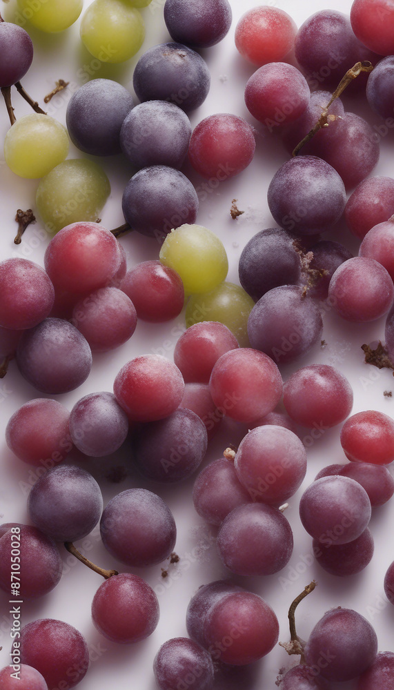 Delicious Grape Frozen Fruit Bar on a White Background Delicious Grape Frozen Fruit Bar on a White Background