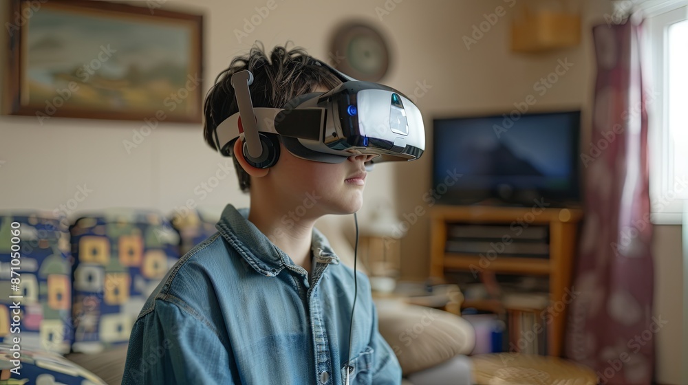 an image of a person using VR and AR googles an image of a person using VR and AR googles