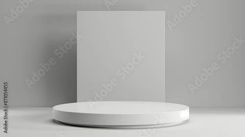 white stone arch white color podium stand for product sample mockups