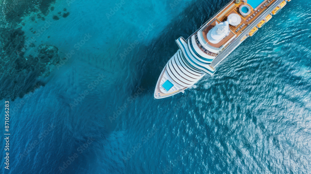 illustration of cruiseliner with pools in ocean seen from high angle view illustration of cruiseliner with pools in ocean seen from high angle view