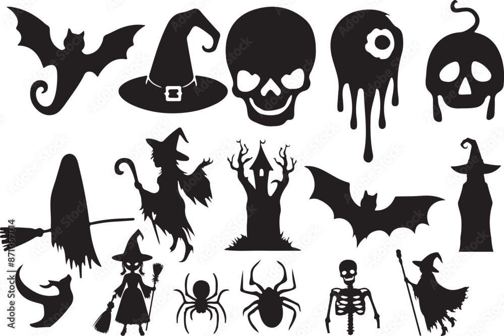 Obraz premium set of halloween icons