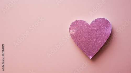 hesticker pink glitter heart