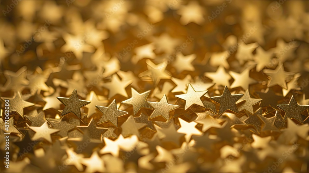 closeup gold stars background closeup gold stars background