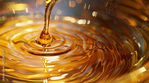 sunflower oil in bowl photo