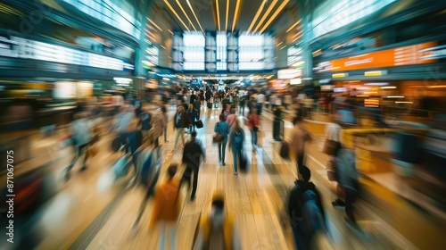 Wallpaper Mural passengers blurred interior top view Torontodigital.ca