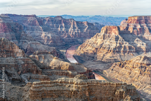 Grand Canyon West Rim at the sunset