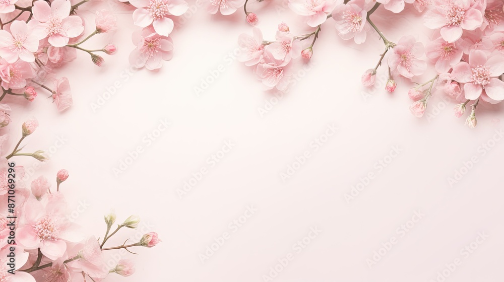 Obraz premium flowers pink floral background