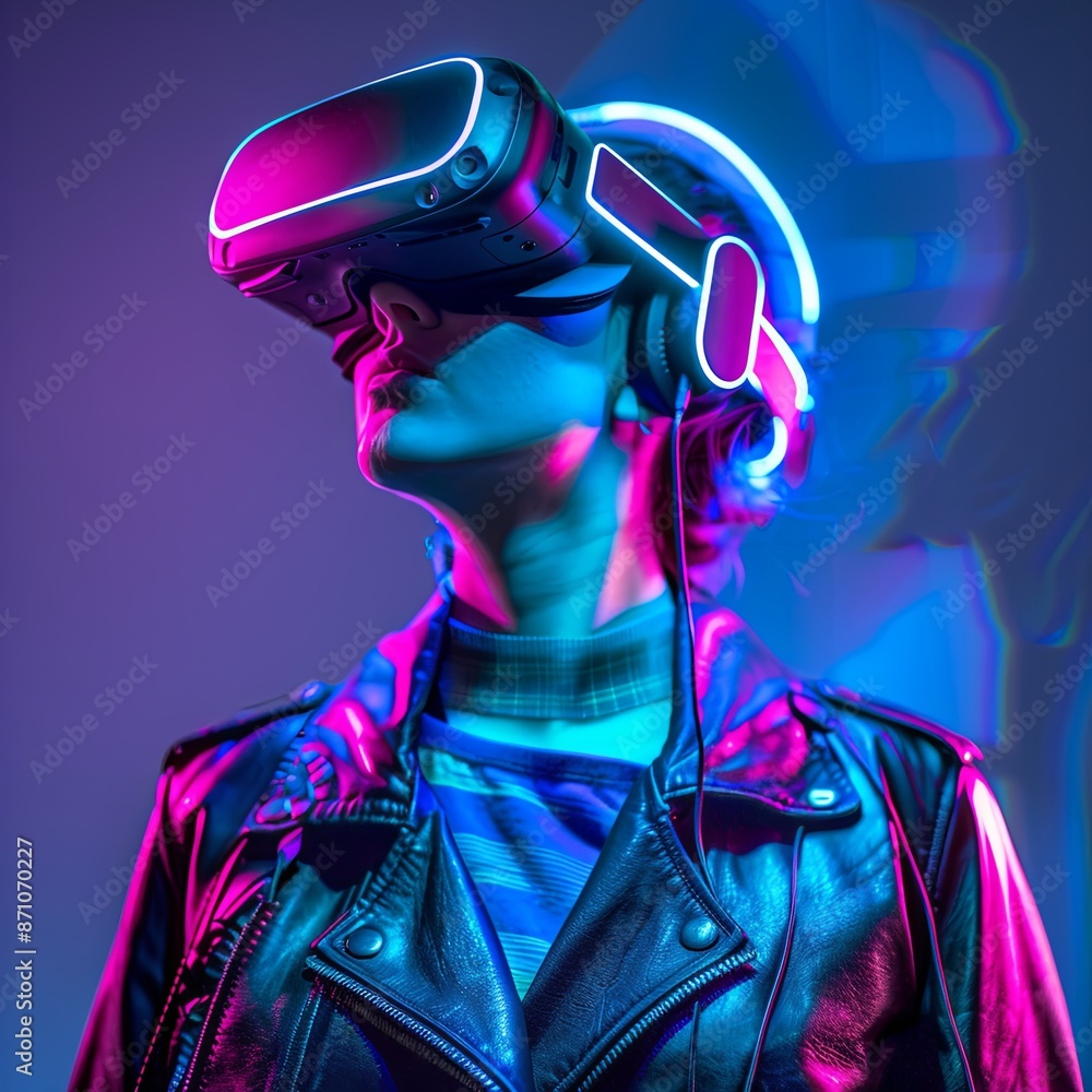 an image of a person using VR and AR googles an image of a person using VR and AR googles