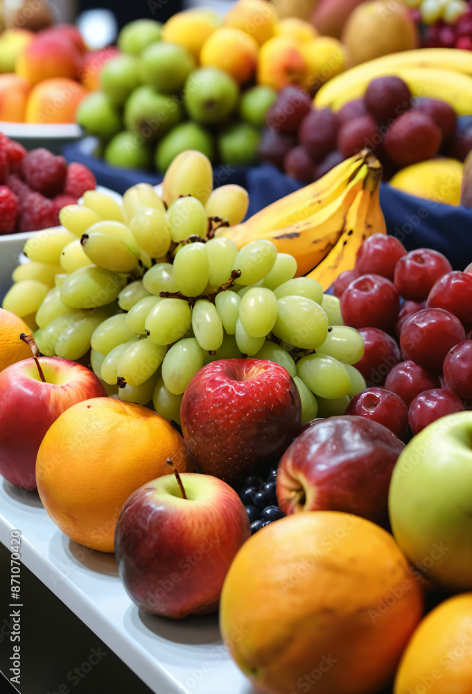 Decorated catering fruits on table with different fruits for party event orcelebration Decorated catering fruits on table with different fruits for party event orcelebration