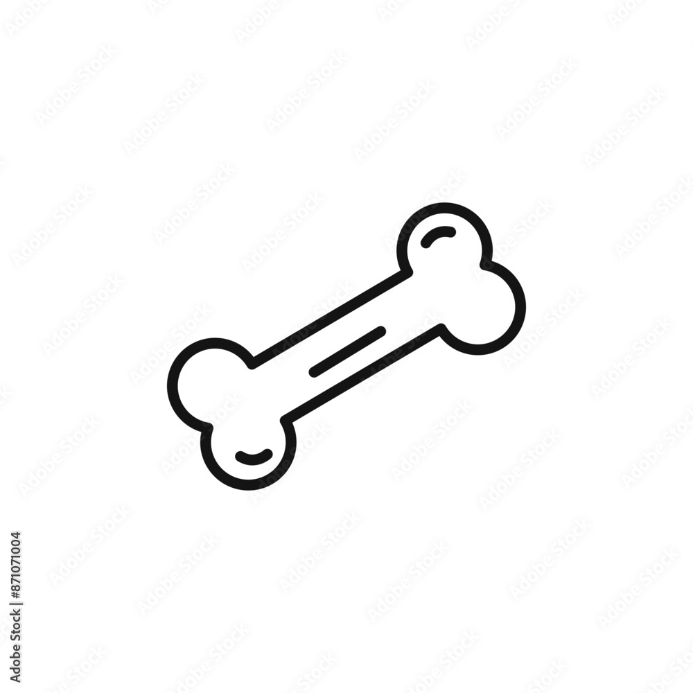 Bone icon outline collection in black Bone icon outline collection in black