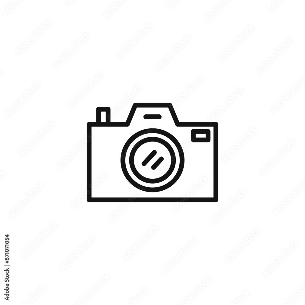 Camera icon outline collection in black Camera icon outline collection in black
