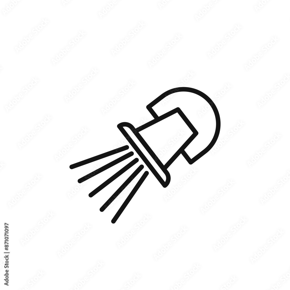 ceiling spotlight icon outline collection in black ceiling spotlight icon outline collection in black