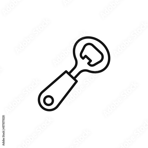 bottle opener icon outline collection in black