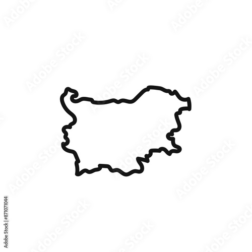Bulgaria map icon outline collection in black