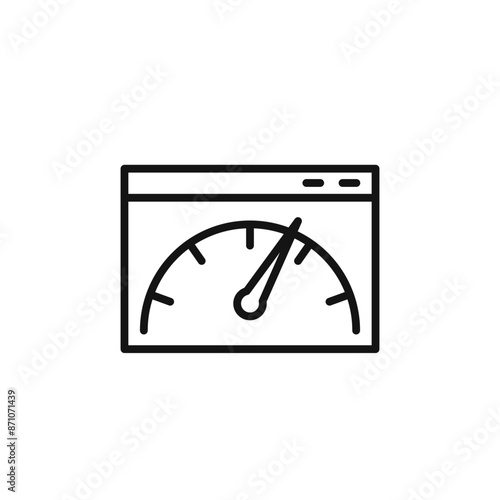 Page speed icon outline collection in black