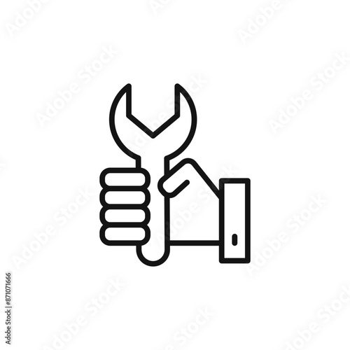 Repair icon outline collection in black