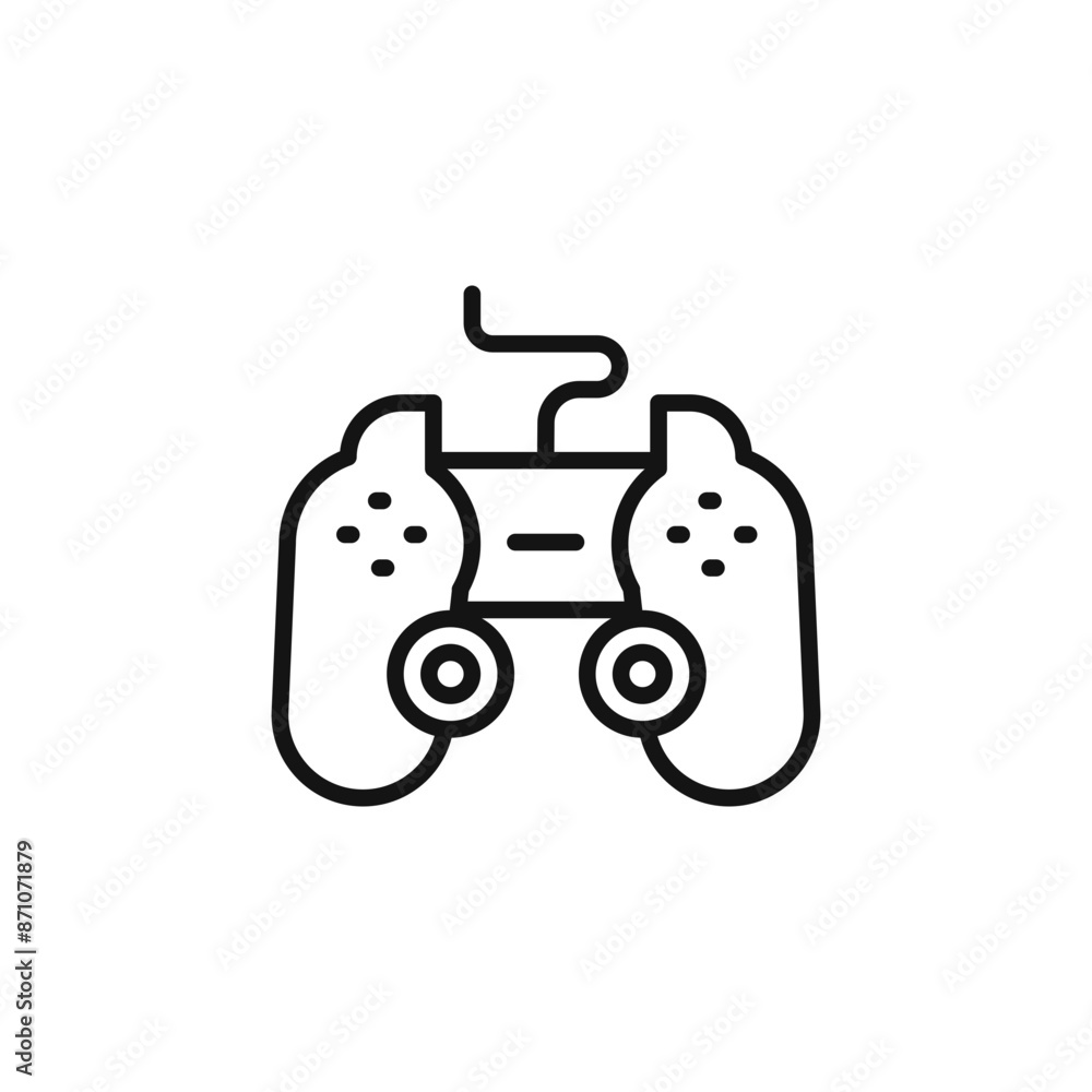 Joystick icon outline collection in black Joystick icon outline collection in black
