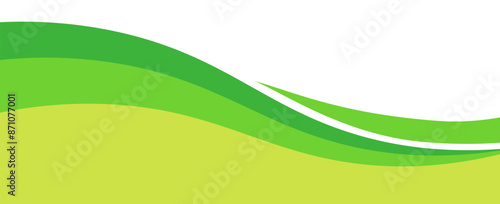 Abstract green banner background. Graphic design banner pattern background template with dynamic curve shapes