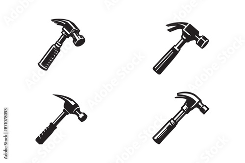 Chipping Hammer logo icon silhouette