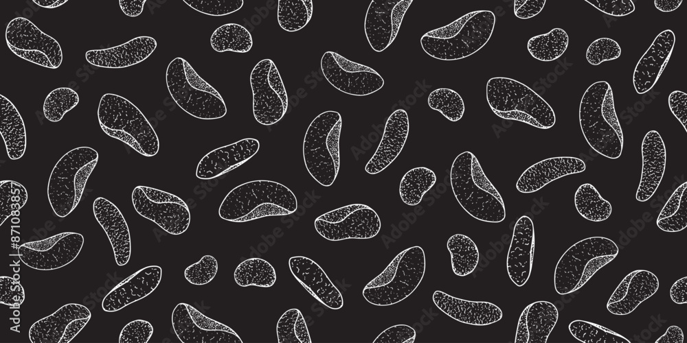 Seamless pattern with chips. Black and white background with potato chips. Sketch style illustration. Drawn on chalkboard chips Seamless pattern with chips. Black and white background with potato chips. Sketch style illustration. Drawn on chalkboard chips