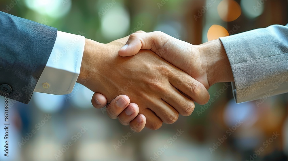 Close-up of a handshake between business partners Close-up of a handshake between business partners
