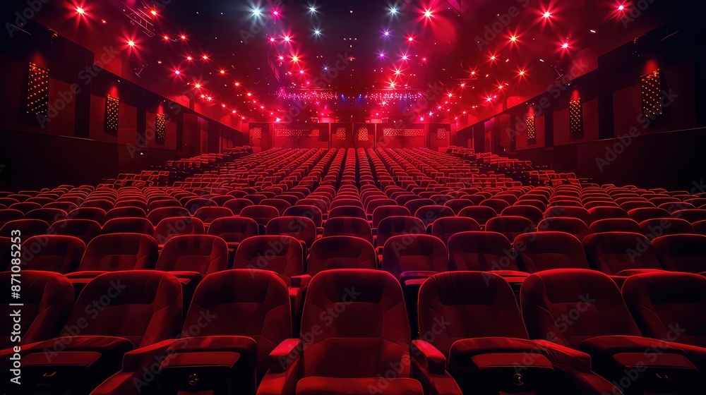 theater seats red lights theater spot follow seat building stage cinema concert chair empty auditorium entertainment motion picture velvet background nobody light event. theater seats red lights theater spot follow seat building stage cinema concert chair empty auditorium entertainment motion picture velvet background nobody light event.