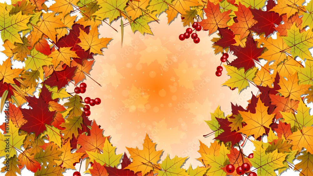 Autumn theme elegant vector background. Design for presentation, website, landing page, wallpaper, flyer, booklet, banner Autumn theme elegant vector background. Design for presentation, website, landing page, wallpaper, flyer, booklet, banner