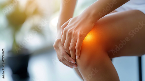 Wallpaper Mural A person suffers from pain in the knee joint , a person suffers from pain and inflammation in the knee muscles Torontodigital.ca