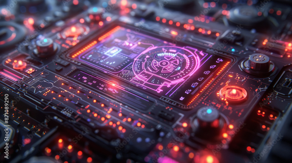Futuristic Digital Wallet with Holographic Interface Futuristic Digital Wallet with Holographic Interface