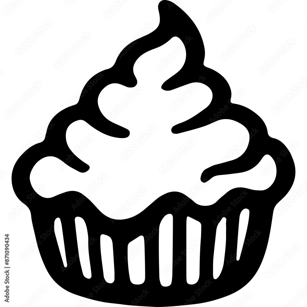 Obraz premium Doodle Cupcake